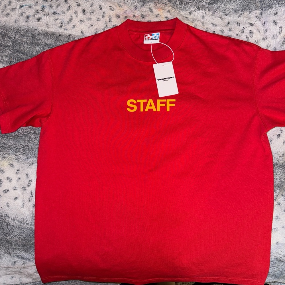🗣️Super super Rare Vandy The Pink Staff T-Shirt. Brand new never worn. 🔥🔥🔥